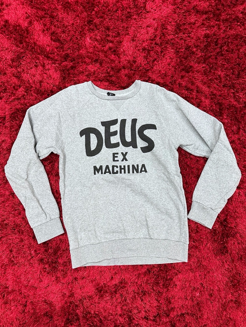 Dues Ex Machina Motorcycles Brand Pull Over Crew Neck Sweater XS Grey